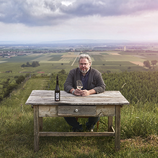 Bernhard Ott in the vineyards