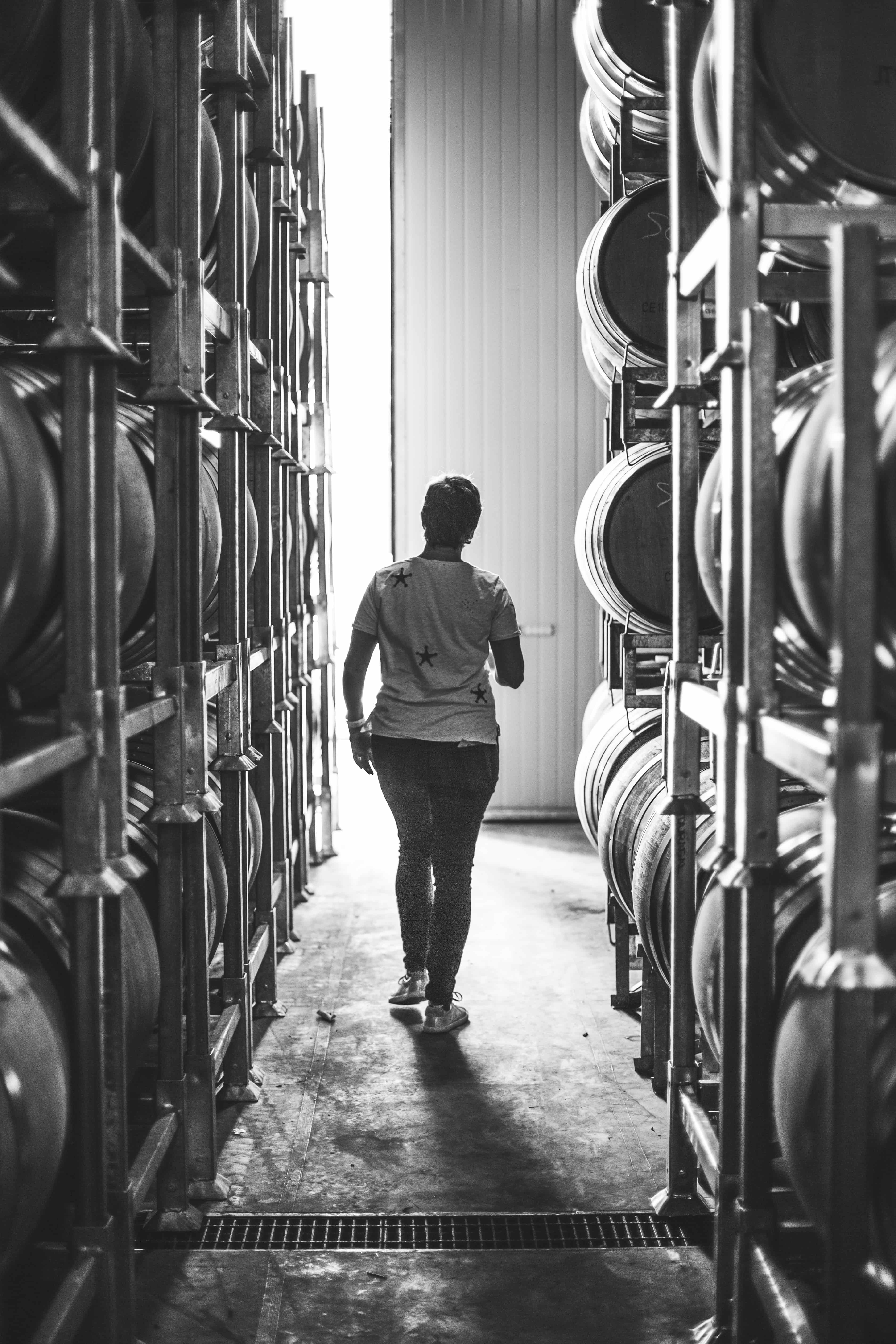 Jules Taylor in cellar