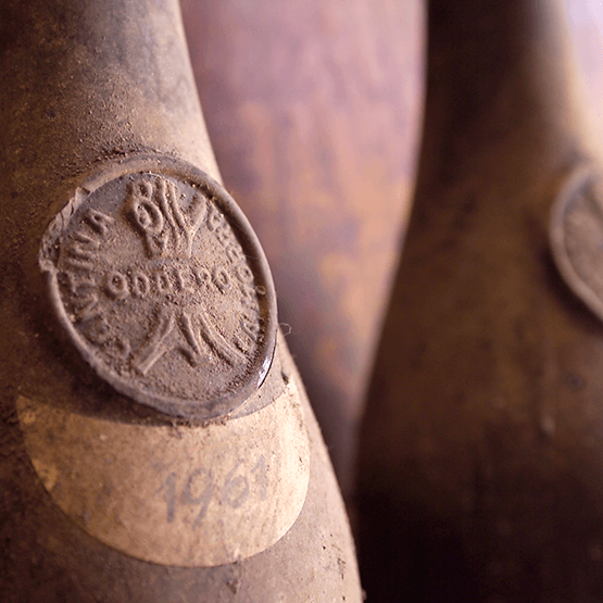 Oddero's historical bottles
